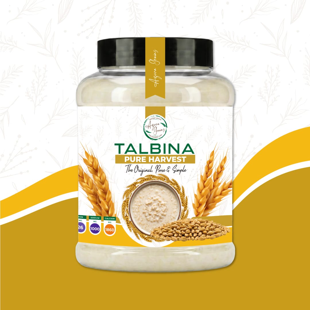 Pure Harvest Talbina by Azura Grains – 100% pure barley porridge in a ceramic bowl, served warm with no additions