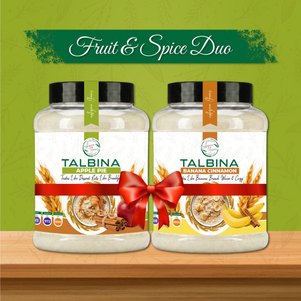 Fruit & Spice Duo – Apple Pie & Banana Cinnamon Talbina Bundle | Azura Grains