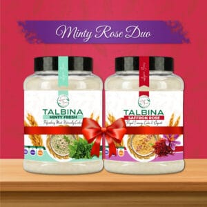 Minty Rose Duo – Minty Fresh & Saffron Rose Talbina Bundle | Azura Grains