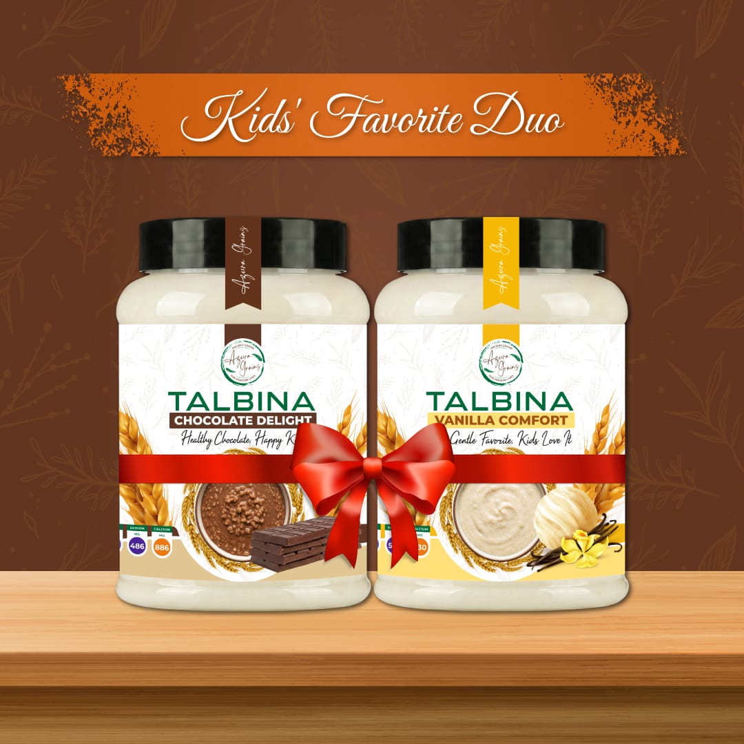 Kids’ Favorite Duo – Chocolate Delight & Vanilla Comfort Talbina Bundle | Azura Grains - Image 2