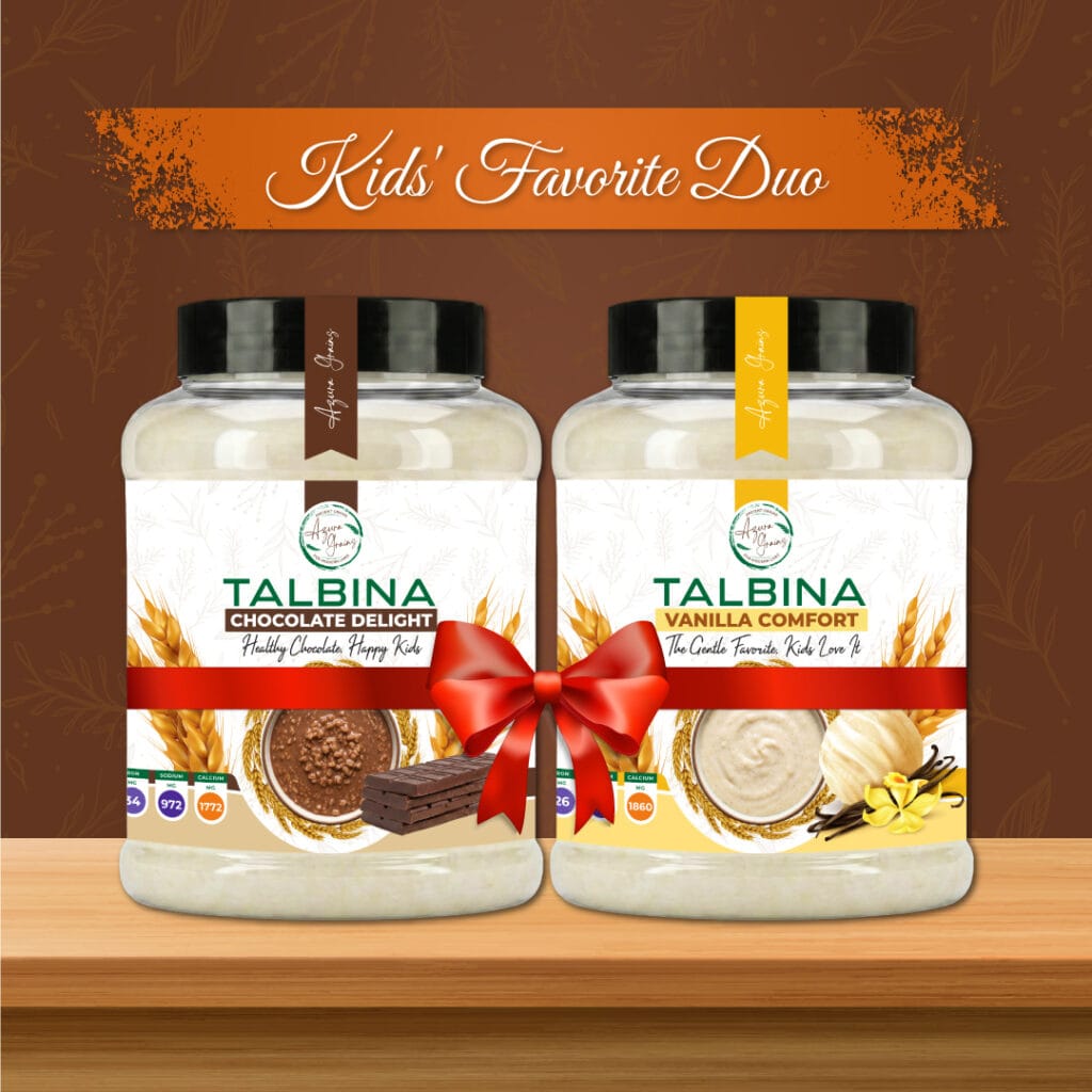 Kids’ Favorite Duo – Chocolate Delight & Vanilla Comfort Talbina Bundle | Azura Grains